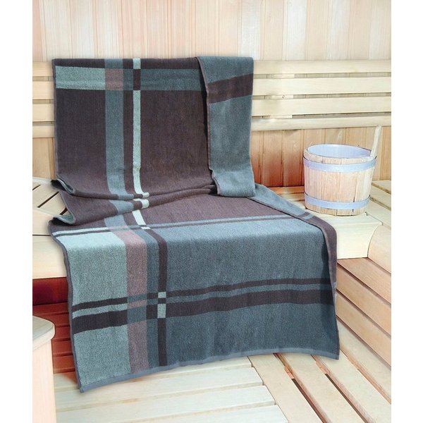 KiNZLER Saunatuch Wellness, Sauna - Größe 90/200 cm, Jacquard (1-St), leichte Qualität, verschiedenen Designs, auch als 2er Set