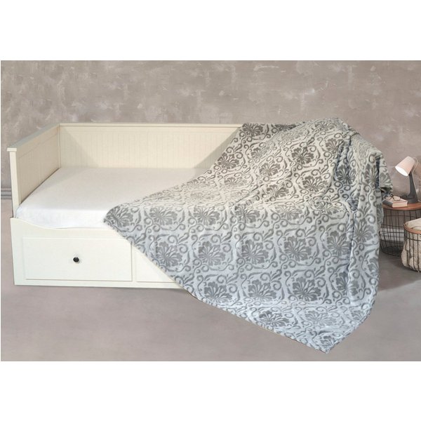 Wohndecke Kaschmirtouch Ornamente, KiNZLER, mit Hoch-Tief Effekt, Kuscheldecke, 150x200 cm