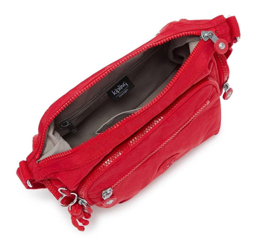 KIPLING Umhängetasche GABBIE S, Klein in Rot Schultertasche mit vielen Fächern – Bild 3 von 5