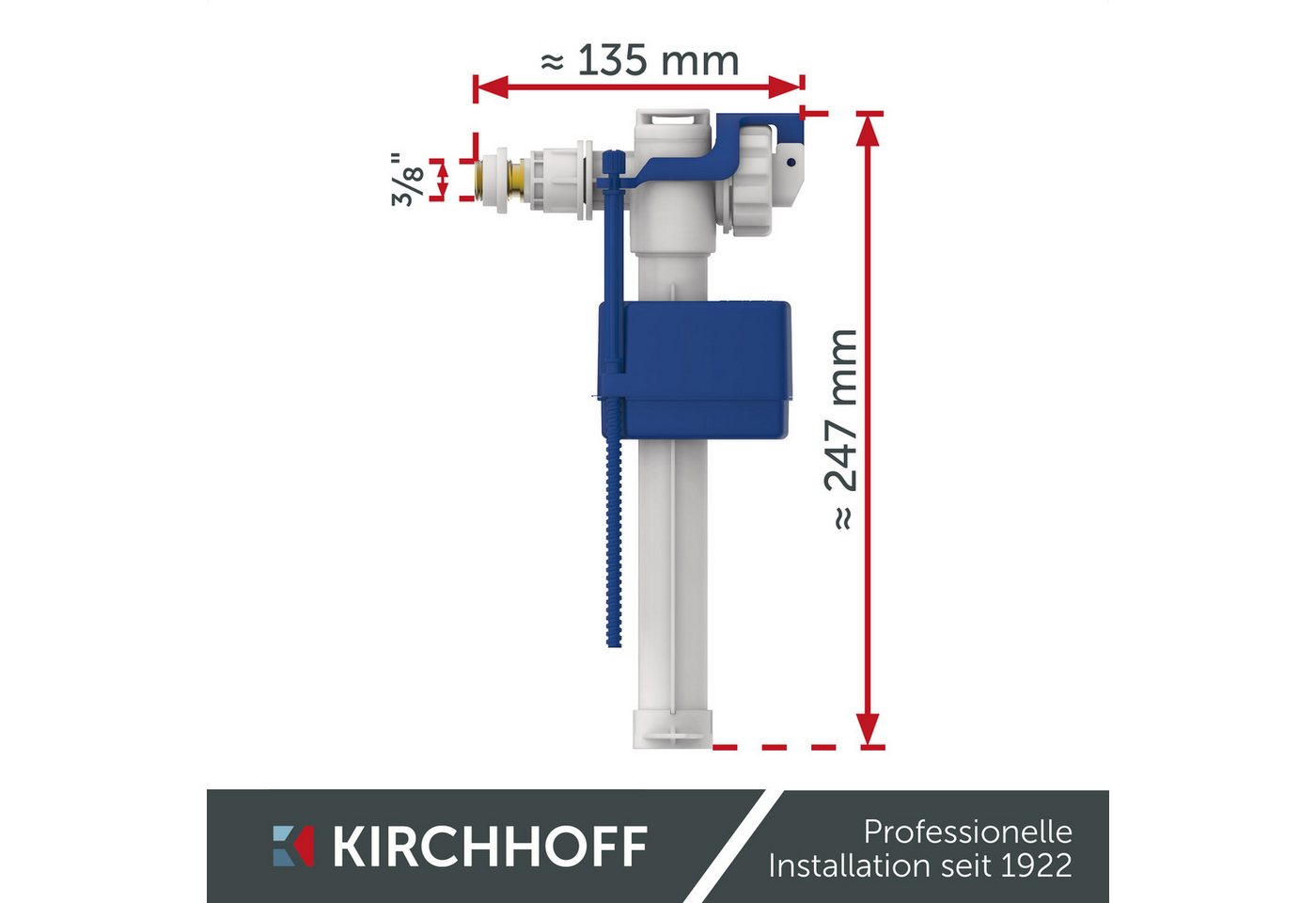 Kirchhoff Absperrventil Universal-Schwimmerventil 6-9 Liter – Bild 3 von 5