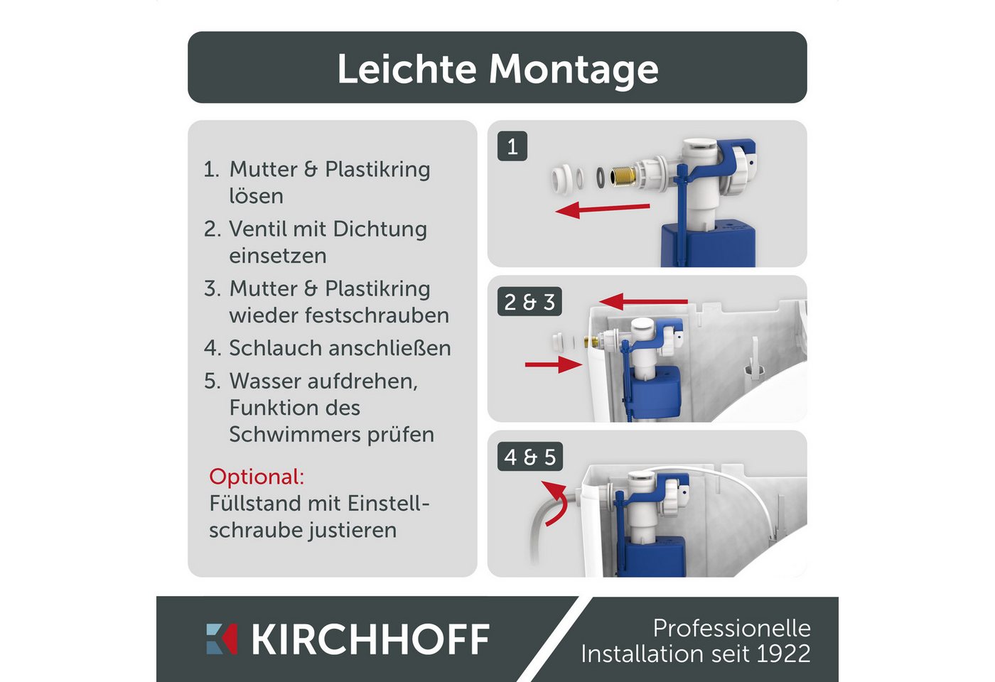 Kirchhoff Absperrventil Universal-Schwimmerventil 6-9 Liter – Bild 4 von 5
