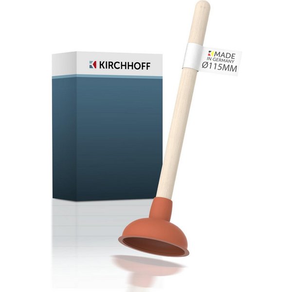 Kirchhoff Pümpel Ausgussreiniger, Ø 140 mm, mit Holzgriff, L: 11.5 cm