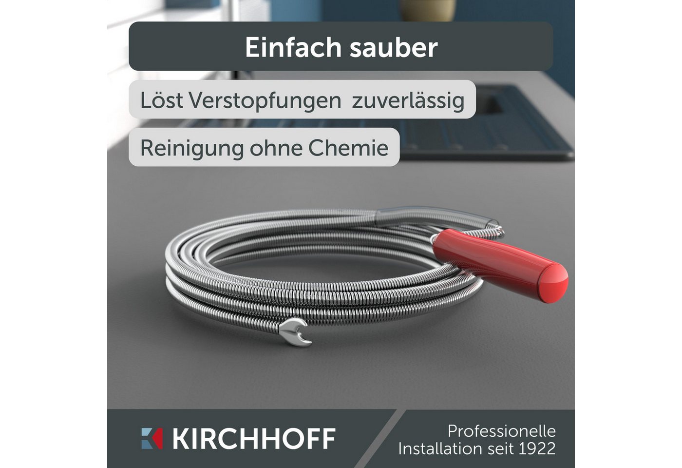 Kirchhoff Rohrreinigungsspirale, L: 500 cm – Bild 4 von 5