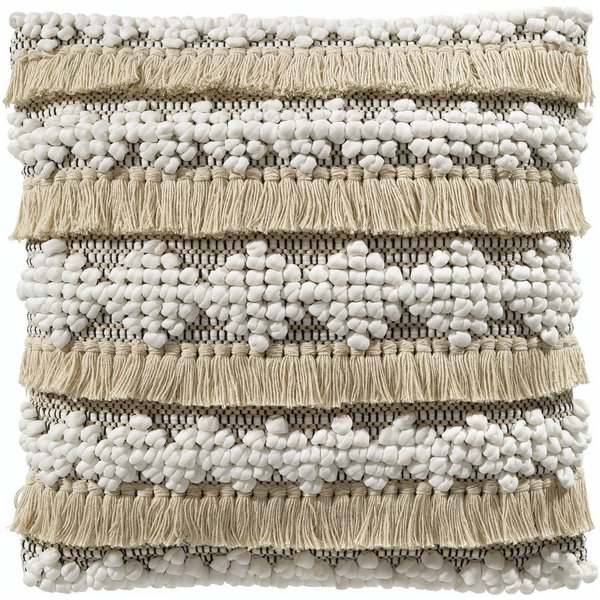 Kissenhülle BOHO, Beige, Quasten, Baumwolle, 45 x 45 cm, (1 Stück)