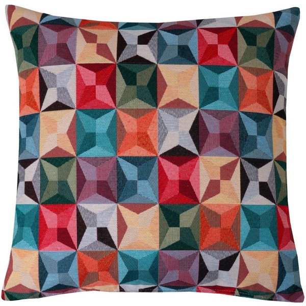 Kissenhülle TALEA, B 48 cm x L 48 cm, Mehrfarbig, mit rautenförmigen Sternen