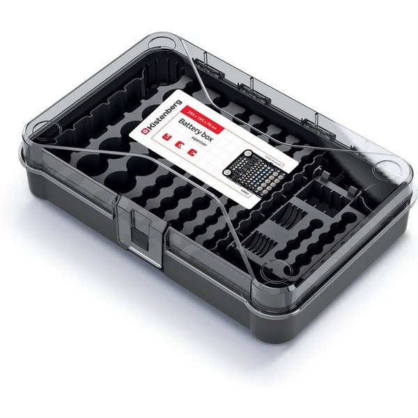 Kistenberg Aufbewahrungsbox KBB03, Batteriebox 115 Plätze für Batterien