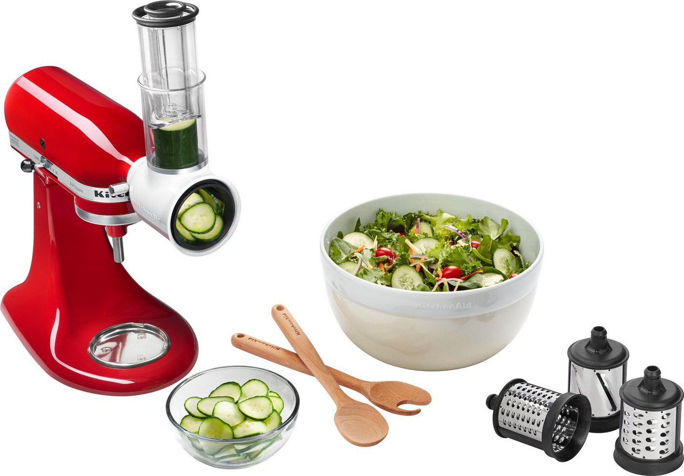 KitchenAid Gemüseschneidaufsatz 5KSMVSA, Zubehör für alle KitchenAid-Küchenmaschinen u.a. dem 125er Modell (5KSM125), 175er Modell (5KSM175), 185er Modell (5KSM – Bild 2 von 5