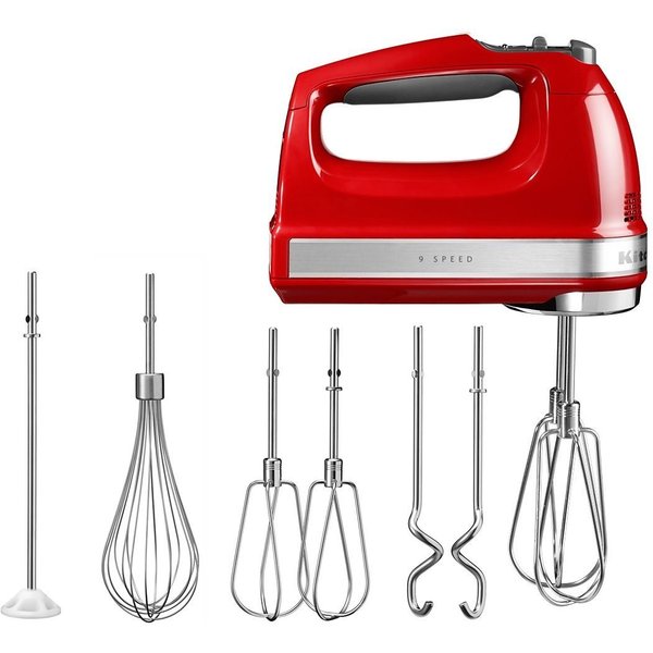 KitchenAid Handmixer 5KHM9212EER EMPIRE ROT, 85 W, 9 Stufen