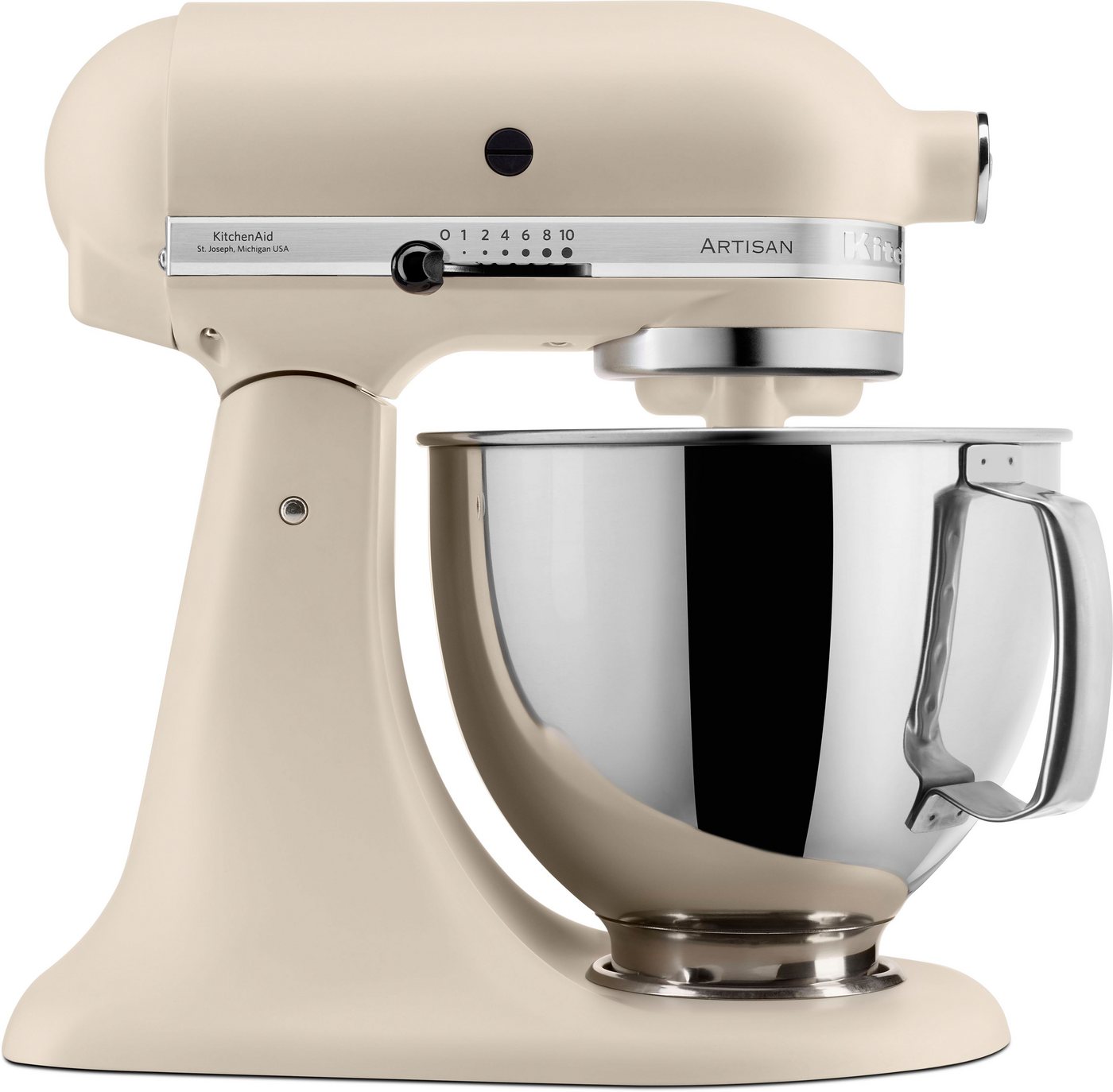 KitchenAid Küchenmaschine 5KSM125EFL FRESH LINEN, 300 W, 4,8 l Schüssel, Gratis Fleischwolf/Spritzgebäckvorsatz, Schüssel, (Wert ca. 238,-UVP) – Bild 3 von 5