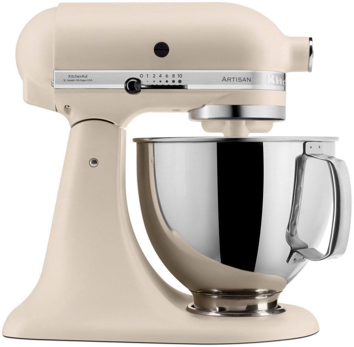 KitchenAid Küchenmaschine 5KSM125EFL FRESH LINEN, 300 W, 4,8 l Schüssel, Gratis Fleischwolf/Spritzgebäckvorsatz, Schüssel, (Wert ca. 238,-UVP) – Bild 5 von 5