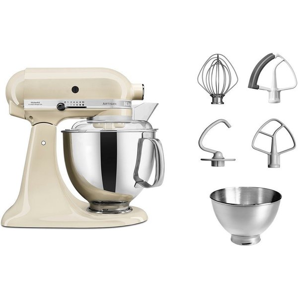 KitchenAid Küchenmaschine Küchenmaschine 5KSM175PSEAC ALMOND CREAM, 300 W, 4,8 l Schüssel, mit Zubehör im Wert von ca. 112,-€ UVP