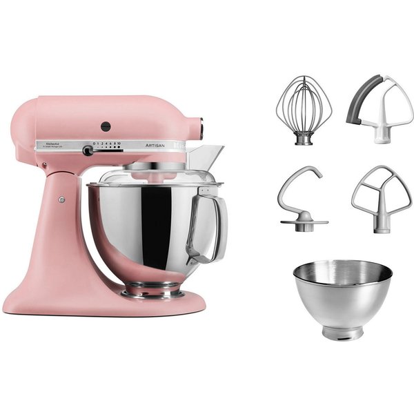 KitchenAid Küchenmaschine 5KSM175PSEDR Altrosa, 300 W, 4,8 l Schüssel, mit Zubehör im Wert von ca. 112,-€ UVP