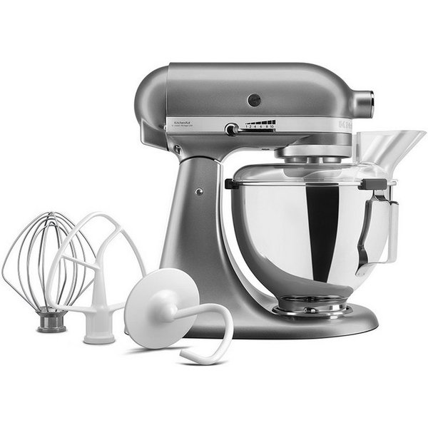 KitchenAid Küchenmaschine 5KSM95PSECU, 275 W, 4,3 l Schüssel, 4,3 l, Original-Planetenrührwerk, Zubehör