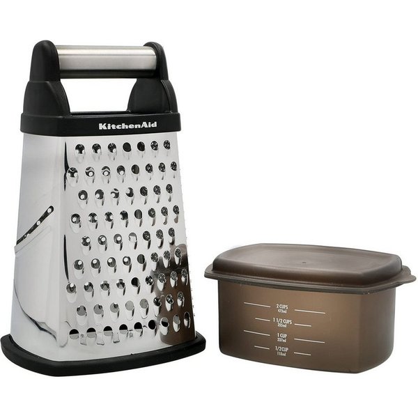 KitchenAid Küchenreibe KQG300OSOBE, Robuste Edelstahl-Käsereibe, spülmaschinenfest