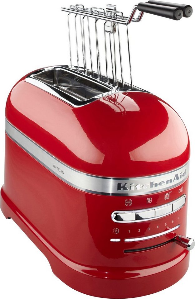 KitchenAid Toaster Artisan 5KMT2204EER EMPIRE ROT, 2 kurze Schlitze, für 2 Scheiben, 1250 W, mit Sandwichzange – Bild 3 von 5