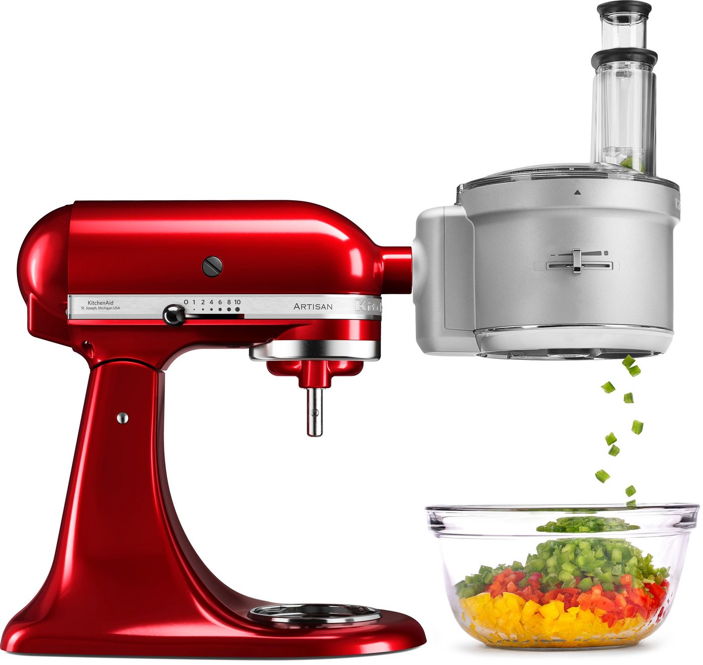 KitchenAid Zerkleinereraufsatz 5KSM2FPA Food-Processor-Vorsatz, Zubehör für alle KitchenAid-Küchenmaschinen außer Professional 5KSM7990X, passt nicht für 5KSM79 – Bild 3 von 5