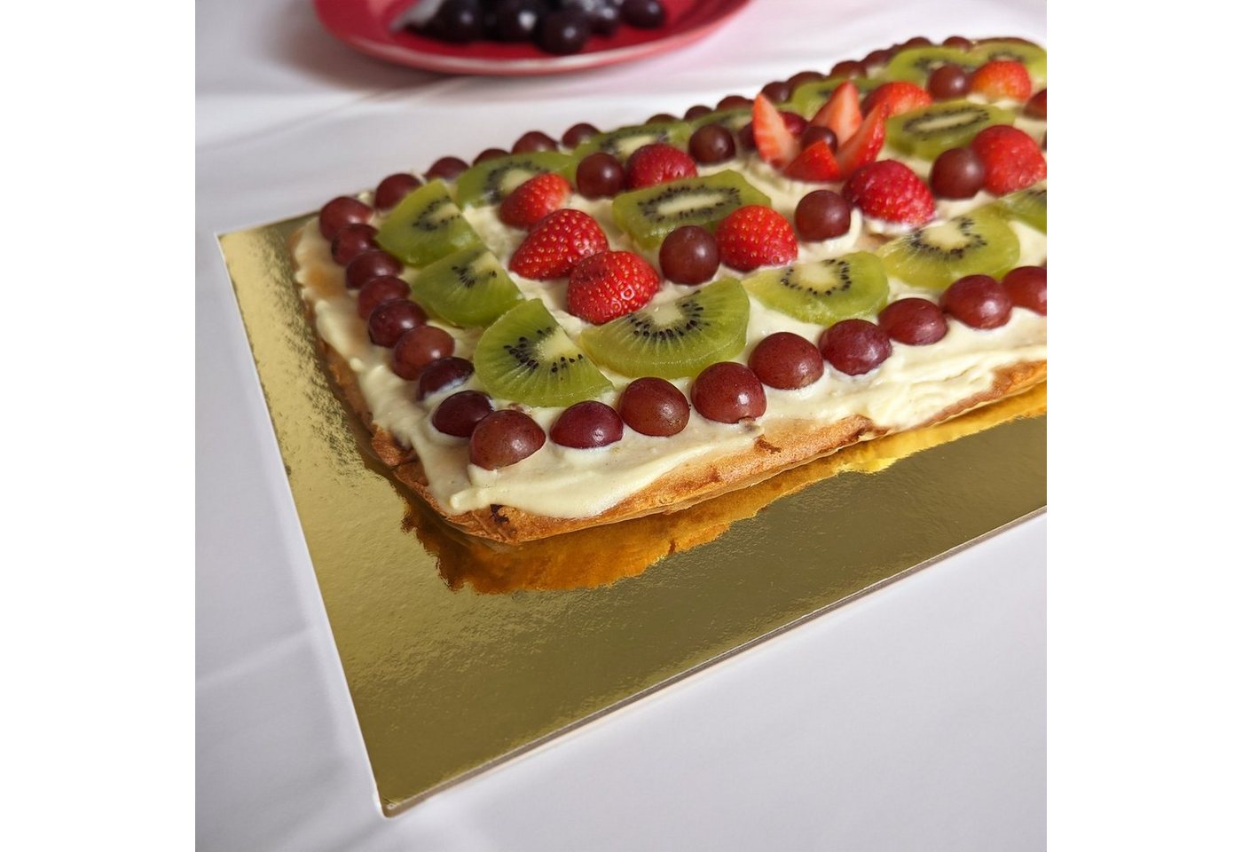 KITCHENDREAM Tortenplatte CakeBoard Set Kuchenplatte eckig gold UND silber in 3 mm starker Pappe, (10-tlg) – Bild 3 von 5