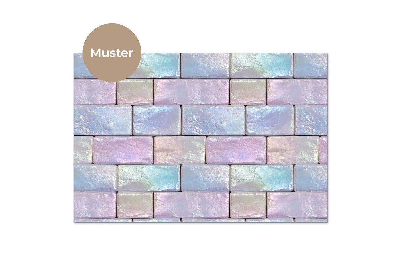 KitchenYeah Küchenrückwand Muster selbstklebend (keine Folie) Pastellfarbener Glanz - Stein - Ref, (1-tlg), Spritzschutz, Küche, Rückwand, Küchenwand, Küchenfro – Bild 3 von 4