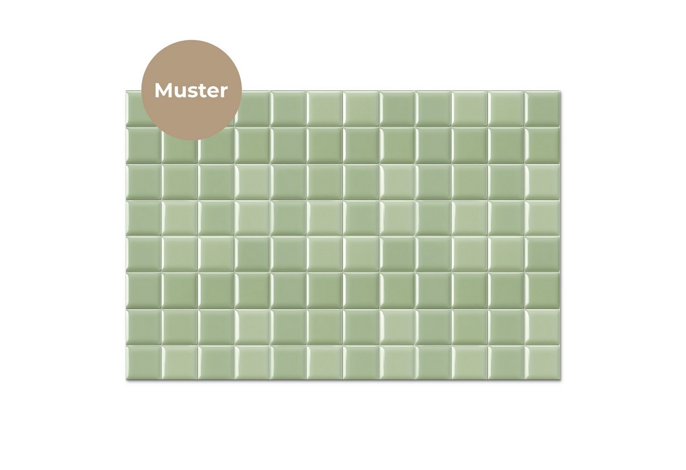 KitchenYeah Küchenrückwand Muster selbstklebend (keine Folie) Glänzend - Mosaik - Kacheln - Weich, (1-tlg), Spritzschutz, Küche, Rückwand, Küchenwand, Küchenfro – Bild 3 von 4