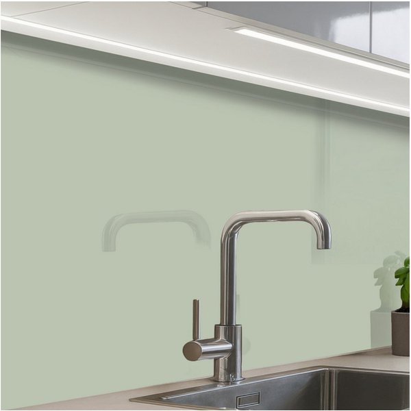 KitchenYeah Küchenrückwand Muster selbstklebend (keine Folie) Mintgrün - Unifarben, (1-tlg), Spritzschutz, Küche, Rückwand, Küchenwand, Küchenfront, 30x20 cm