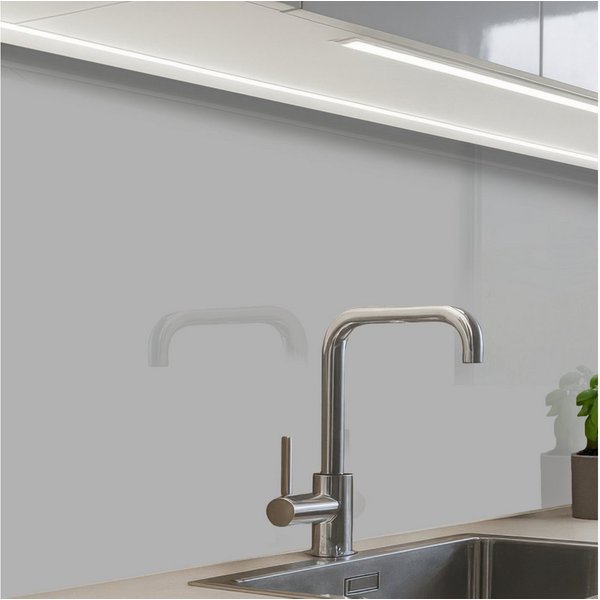 KitchenYeah Küchenrückwand Muster selbstklebend (keine Folie) Grau - Unifarbener Druck, (1-tlg), Spritzschutz, Küche, Rückwand, Küchenwand, Küchenfront, 30x20 c