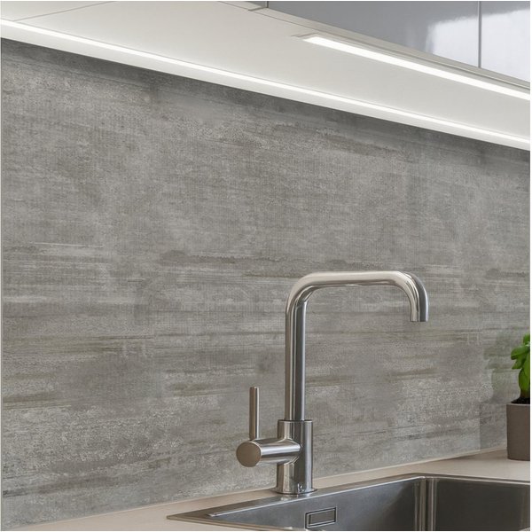 KitchenYeah Küchenrückwand Muster selbstklebend (keine Folie) Muster - Beton - Grau, (1-tlg), Spritzschutz, Küche, Rückwand, Küchenwand, Küchenfront, 30x20 cm