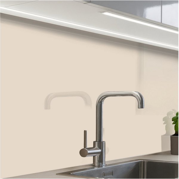 KitchenYeah Küchenrückwand Muster selbstklebend (keine Folie) Beige - Unifarben, (1-tlg), Spritzschutz, Küche, Rückwand, Küchenwand, Küchenfront, 30x20 cm