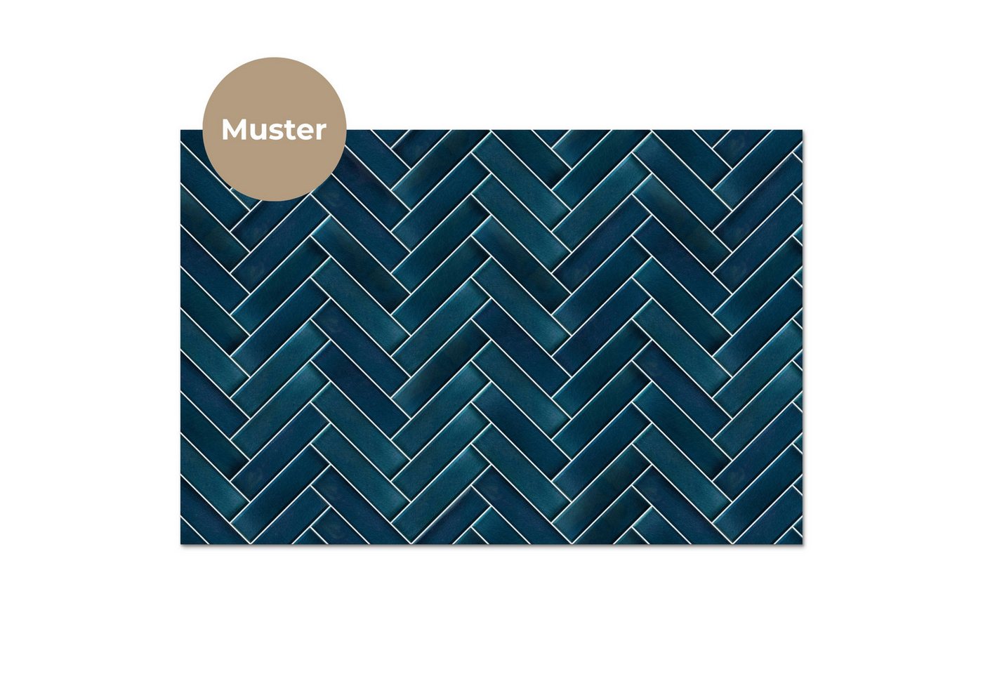 KitchenYeah Küchenrückwand Muster selbstklebend (keine Folie) Fischgrätenmuster - Kacheln - Tiefb, (1-tlg), Spritzschutz, Küche, Rückwand, Küchenwand, Küchenfro – Bild 3 von 4