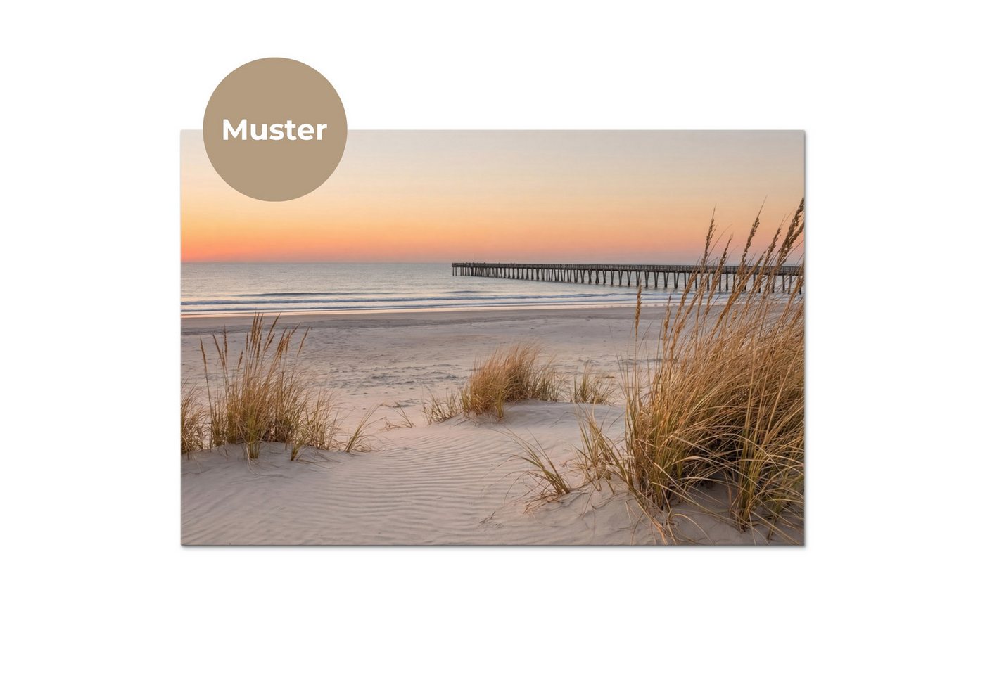 KitchenYeah Küchenrückwand Muster selbstklebend (keine Folie) Pier - Sonnenuntergang - Strand, (1-tlg), Spritzschutz, Küche, Rückwand, Küchenwand, Küchenfront,  – Bild 3 von 4