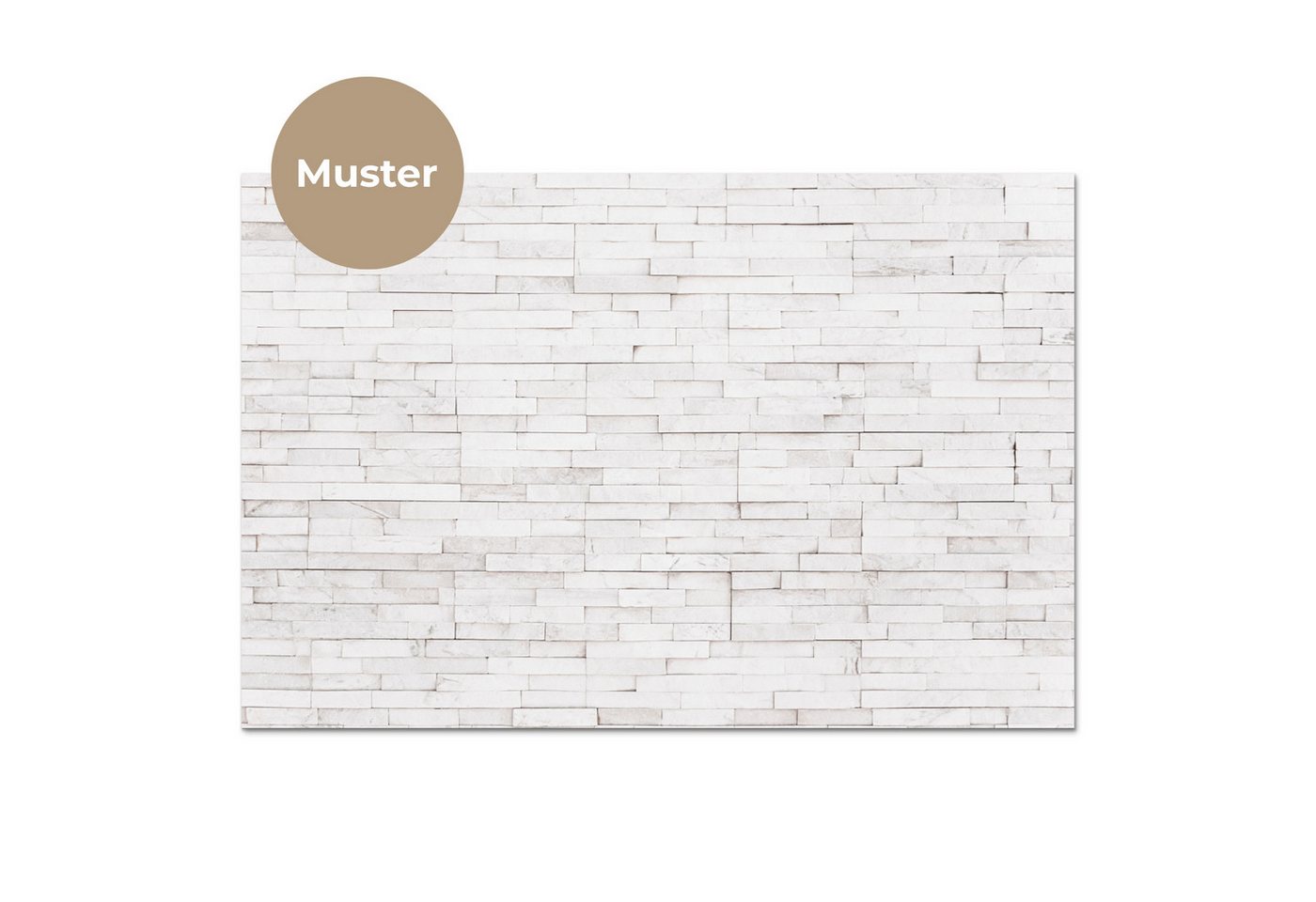 KitchenYeah Küchenrückwand Muster selbstklebend (keine Folie) Stein - Ziegel - Weiß - Textur, (1-tlg), Spritzschutz, Küche, Rückwand, Küchenwand, Küchenfront, 3 – Bild 3 von 4