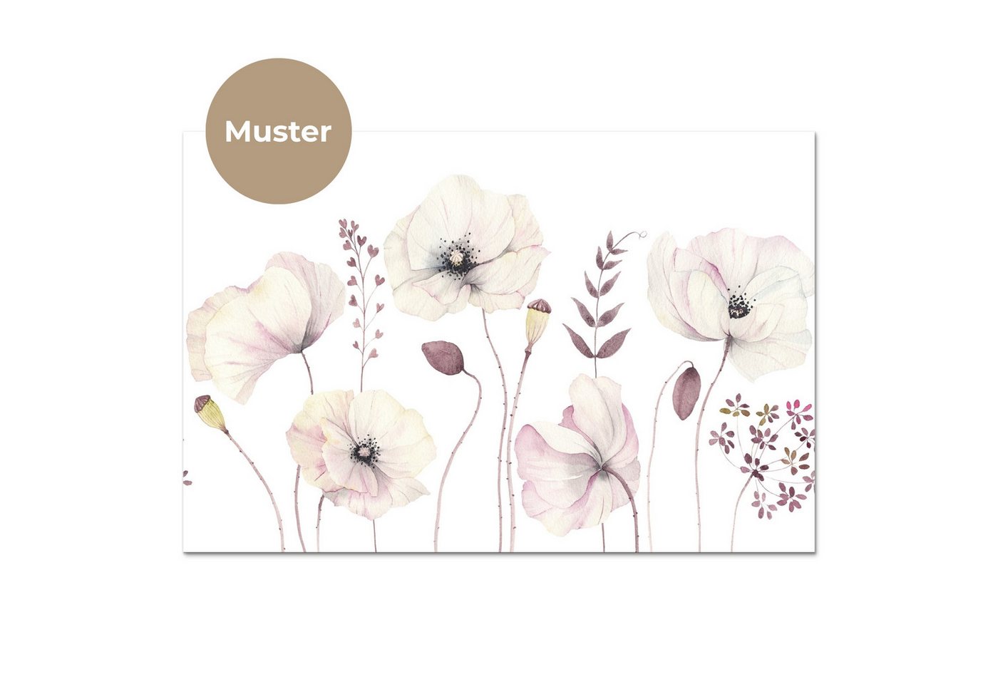 KitchenYeah Küchenrückwand Muster selbstklebend (keine Folie) Blumen - Pastell - Pflanzen - Weiß, (1-tlg), Spritzschutz, Küche, Rückwand, Küchenwand, Küchenfron – Bild 3 von 4