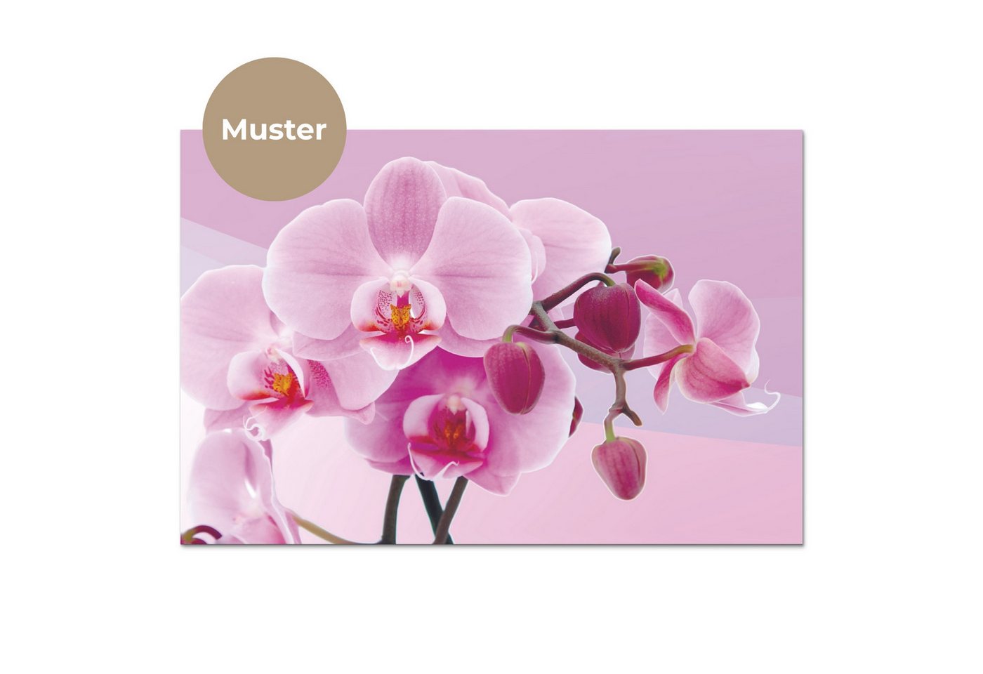 KitchenYeah Küchenrückwand Muster selbstklebend (keine Folie) Blumen - Orchidee - Rosa, (1-tlg), Spritzschutz, Küche, Rückwand, Küchenwand, Küchenfront, 30x20 c – Bild 3 von 4