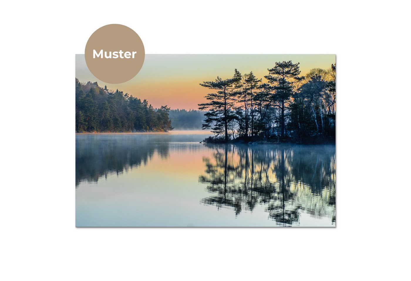 KitchenYeah Küchenrückwand Muster selbstklebend (keine Folie) Wasser - Bäume - Natur - Landschaft, (1-tlg), Spritzschutz, Küche, Rückwand, Küchenwand, Küchenfro – Bild 3 von 4