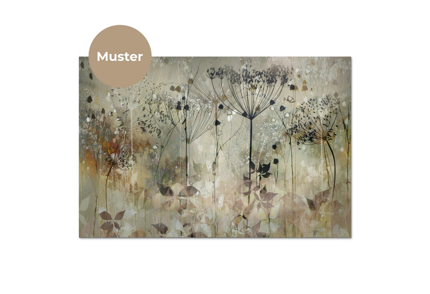 KitchenYeah Küchenrückwand Muster selbstklebend (keine Folie) Blumen - Grau - Natur - Kunst, (1-tlg), Spritzschutz, Küche, Rückwand, Küchenwand, Küchenfront, 30 – Bild 3 von 4