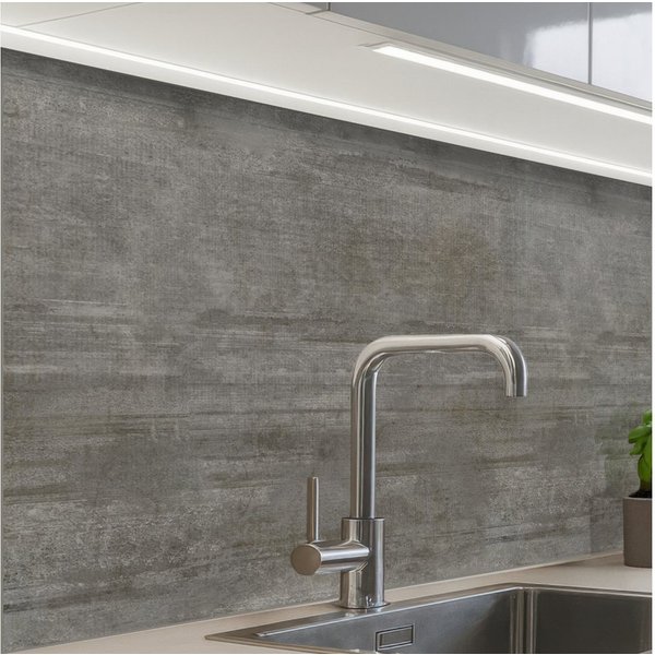 KitchenYeah Küchenrückwand Muster selbstklebend (keine Folie) Struktur - Beton - Stein - Muster, (1-tlg), Spritzschutz, Küche, Rückwand, Küchenwand, Küchenfront