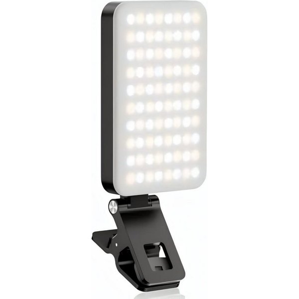 Kityhome Selfie Licht mit 80 LED Lampenperlen,3000-6500K 5 Lichtmodi Handylicht Blitzgerät, (mit Klammer Telefonhalter, CRI 95+ Fotolicht für iPhone, iPad, Lapt