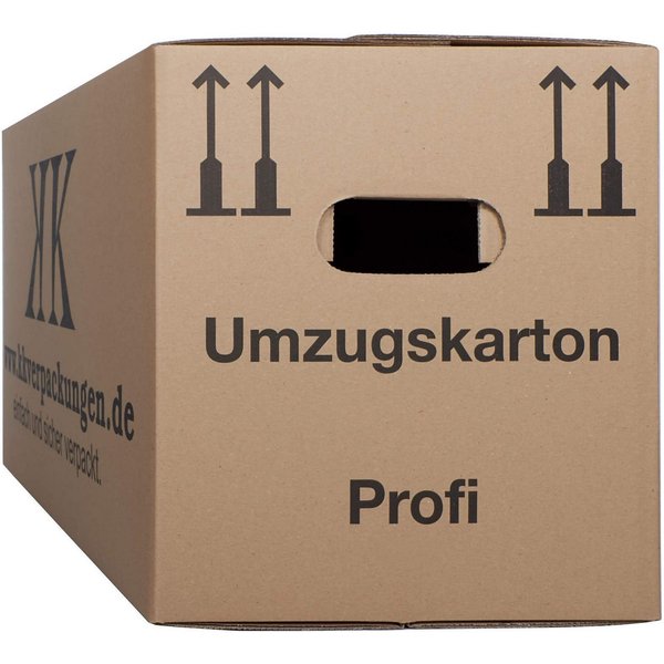 KK Verpackungen Aufbewahrungsbox (Spar-Set, 15 St., 15er-Set), Umzugskartons Umzugskiste Bücherkarton 2-wellig in Profiqualität Braun