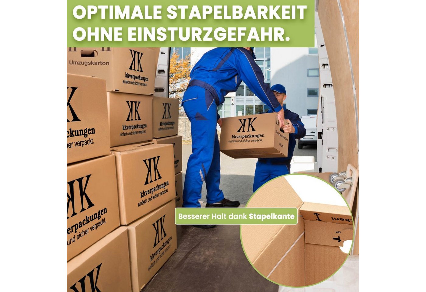 KK Verpackungen Aufbewahrungsbox (Spar-Set, 15 St., 15er-Set), Umzugskartons Umzugskiste Bücherkarton 2-wellig in Profiqualität Braun – Bild 5 von 5