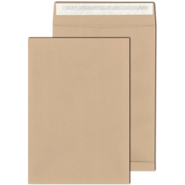 KK Verpackungen Briefumschlag, Faltentaschen DIN B4 40 mm Klotzboden 4 cm Versandtaschen