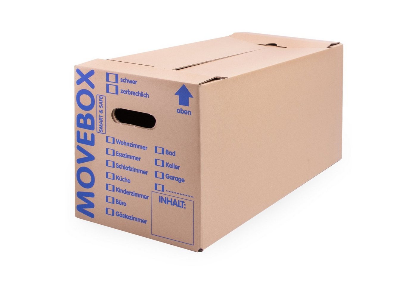 KK Verpackungen Umzugskarton, 10 Umzugskartons Movebox Smart & Safe Umzugskiste 30 kg Braun – Bild 2 von 5