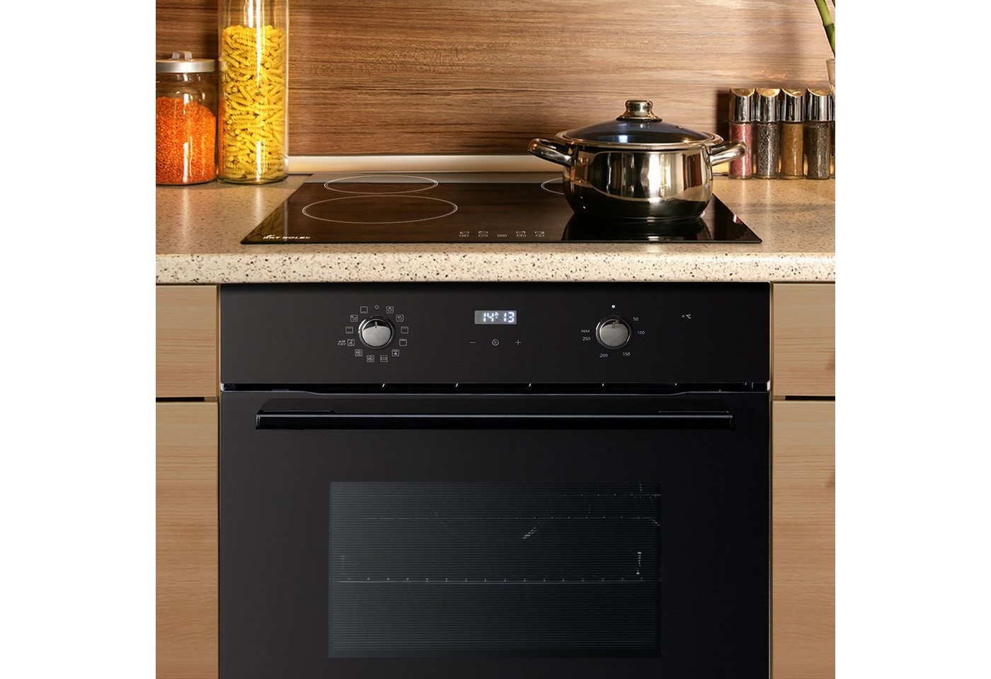 KKT KOLBE Backofen-Set Backofen und Kochfeld SET8005FBCH5900RL, Herdset / Heißluft / Einbauherd / Einbaubackofen – Bild 2 von 5
