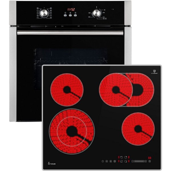 KKT KOLBE Backofen-Set Backofen und Kochfeld SET8805CH59AL, Herdset / Heißluft / Einbauherd / Einbaubackofen / Dualzone