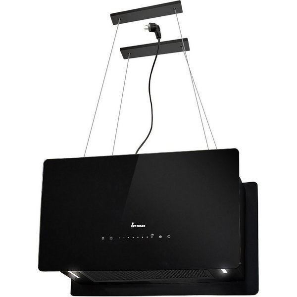 KKT KOLBE Inselhaube Dunstabzugshaube Inselhaube CUBE60-Serie 60cm Abzugshaube / Inselhaube / Umluft / Schwarz / Glas / Touch LED / WiFi
