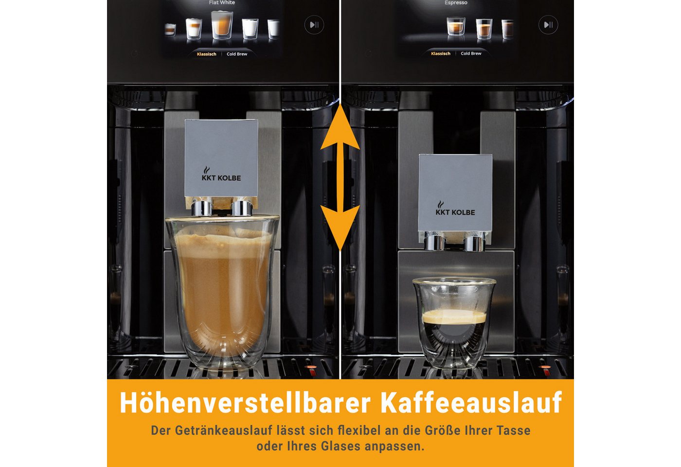 KKT KOLBE Kaffeevollautomat Pro, Automatische Reinigung, 2 Tassen-Funktion, 7 Kaffeespezialitäten – Bild 5 von 5