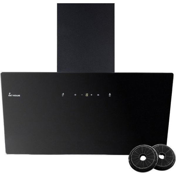 KKT KOLBE Wandhaube Dunstabzugshaube 60cm BASE6004S Abzugshaube / Abluft / 60cm / Umluft / Schwarz / Gestensteuerung / LED