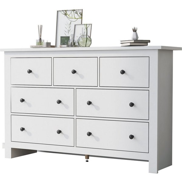 KLAM HOME Kommode Sideboard Küchenschrank Beistellschrank Aufbewahrungsschrank, Anrichte Standschrank für Wohnzimmer