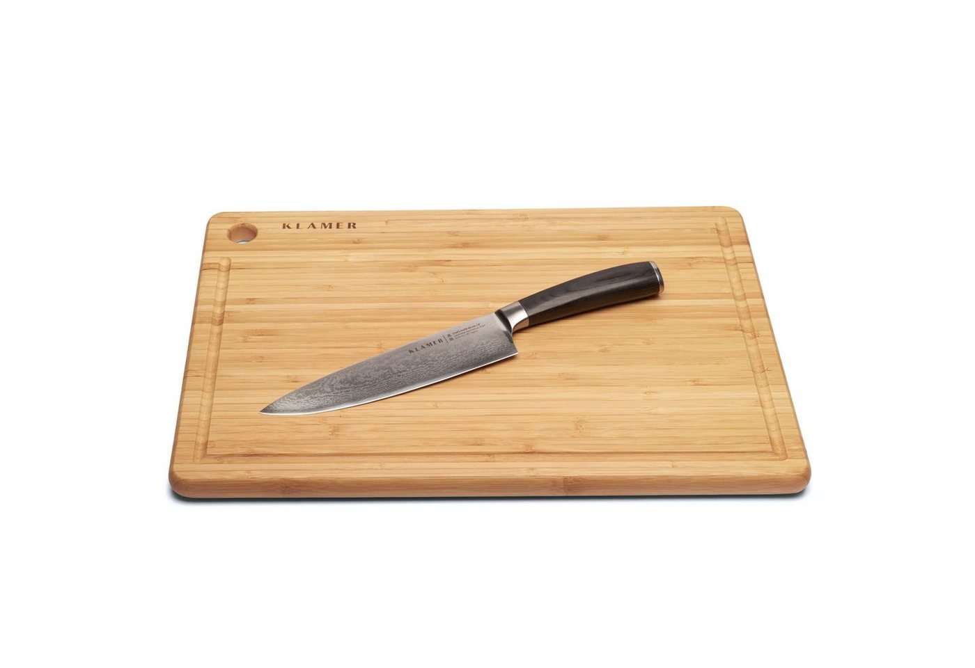 KLAMER Damastmesser Chefmesser 20cm, extra scharfes Küchenmesser, echter japanischer Dama…, 67-Lagen Damaststahl, 61 HRC, 13° Schnittwinkel – Bild 3 von 3
