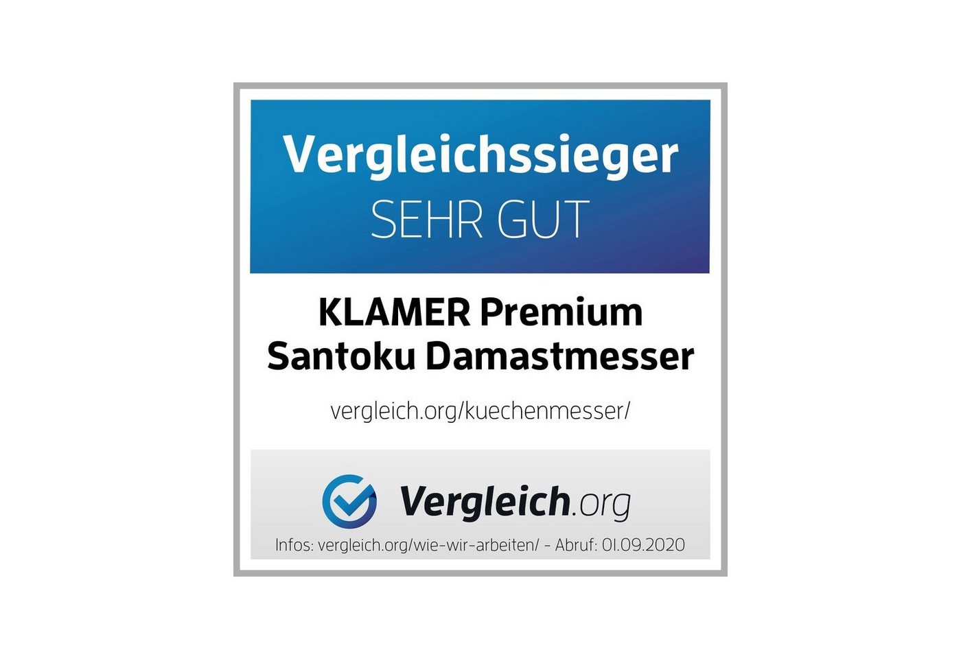 KLAMER Damastmesser Premium Santoku Messer echter japanischer Stahl 18 cm Kochmesser, 67-Lagen Damaststahl, 61 HRC, 13° Schnittwinkel – Bild 2 von 5