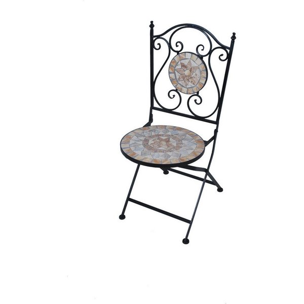 Primaster Klappstuhl Primaster Stuhl Provence Mosaik, Klappbar witterungsbeständig