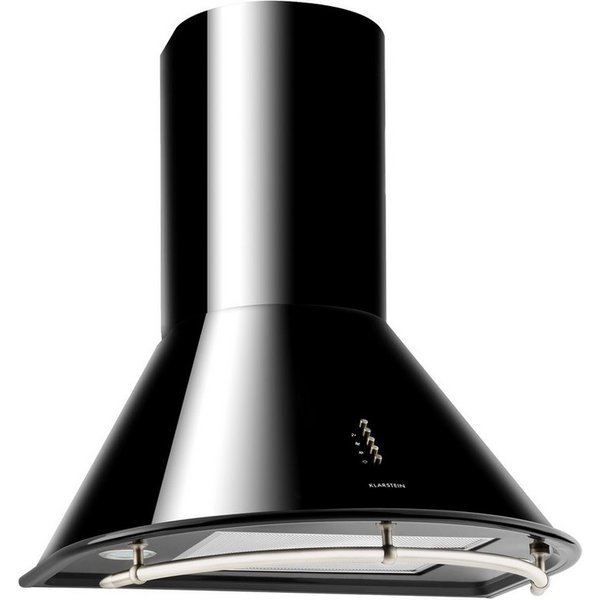 Klarstein Deckenhaube Lumio Neo Retro-Dunstabzugshaube 60cm 610m³/h A Edelstahl schwarz